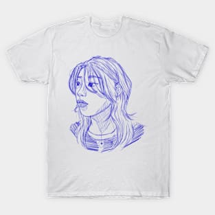 Blue sketch T-Shirt